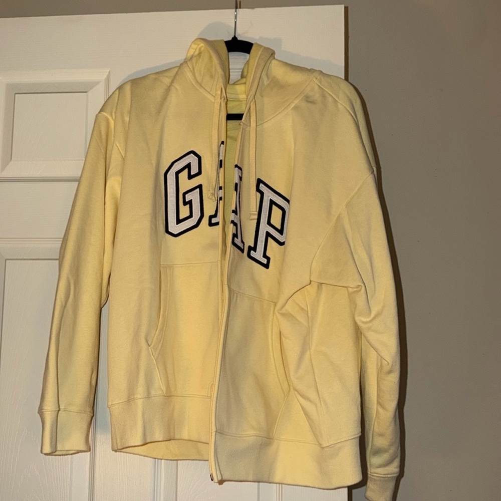 Relaxed Gap Logo Zip Hoodie - OVERSIZED XL , NEVER WORN! YELLOW